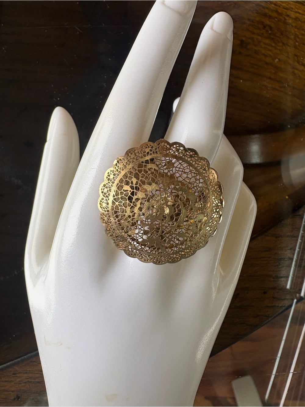 Vintage Filigree Statement Ring - Size 10 - Women’s Fashion Jewelry